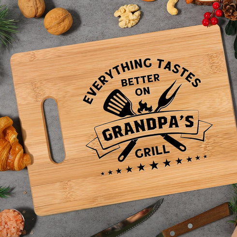 Personalized Bamboo Cutting Board Perfect Gift for Grandpa